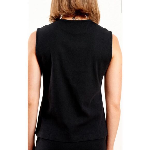 Grp1 Womens Cotton Sleeveless Relaxed Fit Round Neck‎ Tank Top Black Size Large - Picture 4 of 9